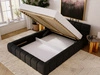 Łóżko tapicerowane z pojemnikiem i stelażem 180x200 Alicante Czarne