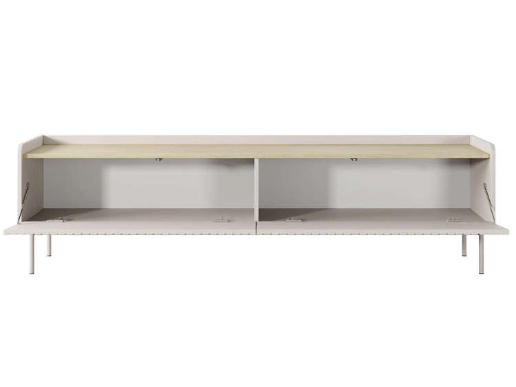 Szafka pod telewizor z drzwiczkami 181 cm Abios Beżowa, Dąb Scandi