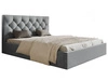 Łóżko tapicerowane z pojemnikiem i stelażem 180x200 Selva Jasny szary