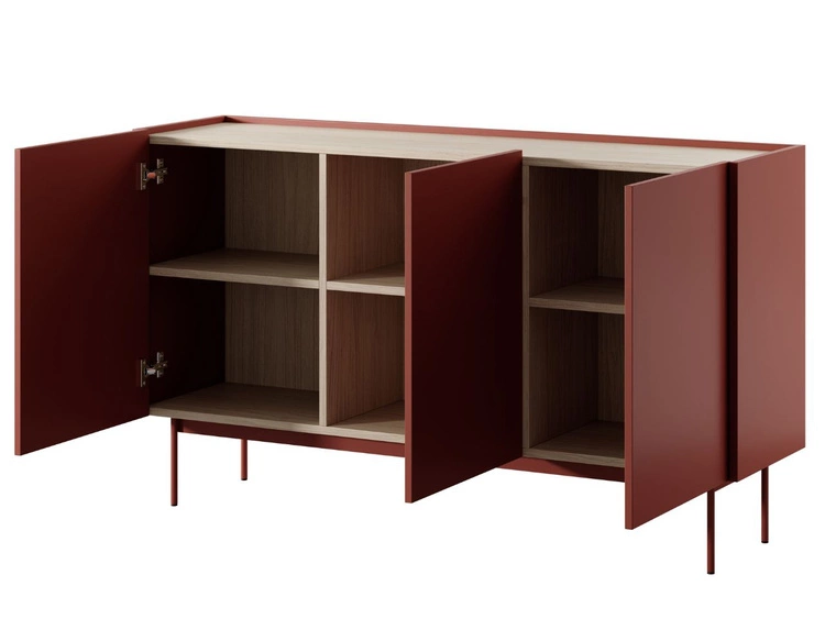 Komoda z drzwiami Drevo czerwona