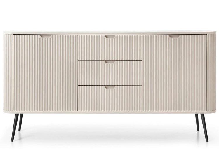 Komoda z drzwiami i szufladami na złotych nogach Viva Beżowa