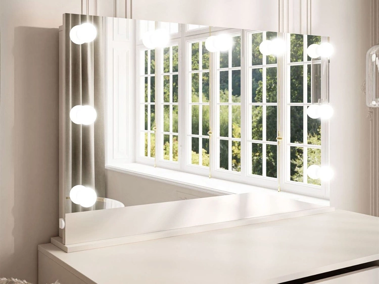 Lustro z oświetleniem do sypialni LED Melo Elite kaszmir