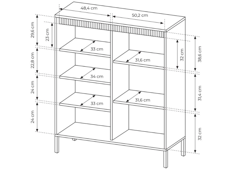 Komoda z drzwiami Sorano Beżowa