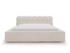 Łóżko tapicerowane z pojemnikiem i stelażem 120x200 Plaza Kremowe