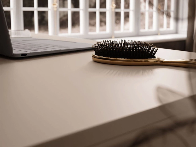 Biurko z pięcioma szufladami Melo kaszmir mat