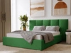 Łóżko tapicerowane z pojemnikiem i stelażem 180x200 cm Lizbona Zielone