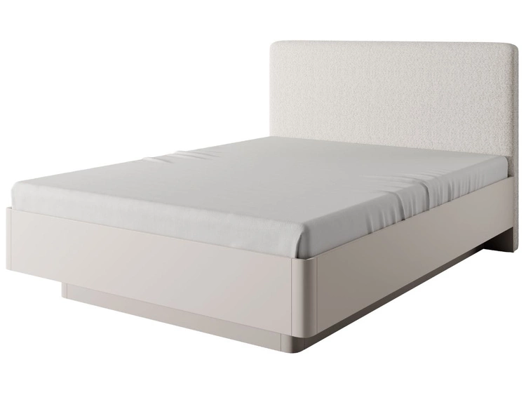 Łóżko drewniane z pojemnikiem na pościel 160x200 Latina Beżowe