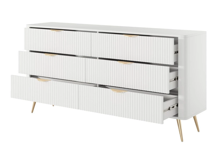 Komoda z 6 szufladami Latina Biała