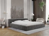 Łóżko tapicerowane z pojemnikiem i stelażem 180x200 Lipari Ciemny szary