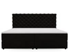 Łóżko kontynentalne z pojemnikiem na pościel 180x200 Bergamo czarne