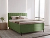 Łóżko kontynentalne z pojemnikiem na pościel 160x200 Primavera Zielone