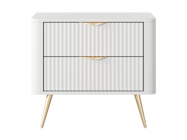 Stolik nocny z szufladami Latina Biały