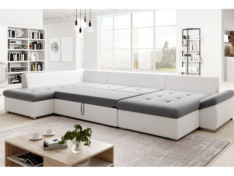 Narożnik U lewy z funkcją spania Moni U Niebieski