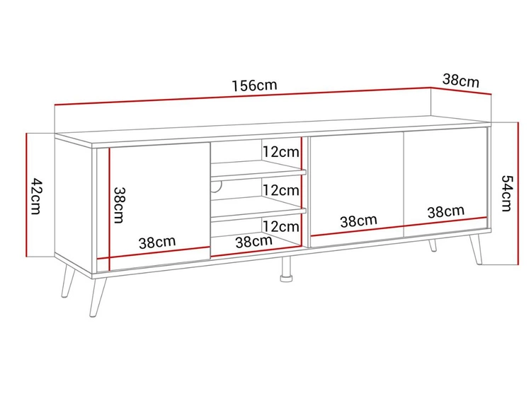 Szafka RTV pod telewizor z drzwiczkami na srebrnych nogach Vivance Biały połysk