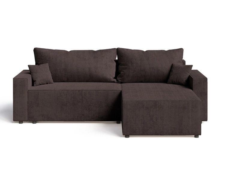 Narożnik L uniwersalny z funkcją spania i pojemnikiem Nivo Brązowy