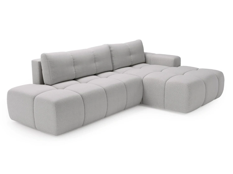 Narożnik L Prawy z funkcją spania i pojemnikiem Montero Szary