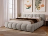 Łóżko tapicerowane z pojemnikiem na pościel 160x200 Doria Jasnoszare