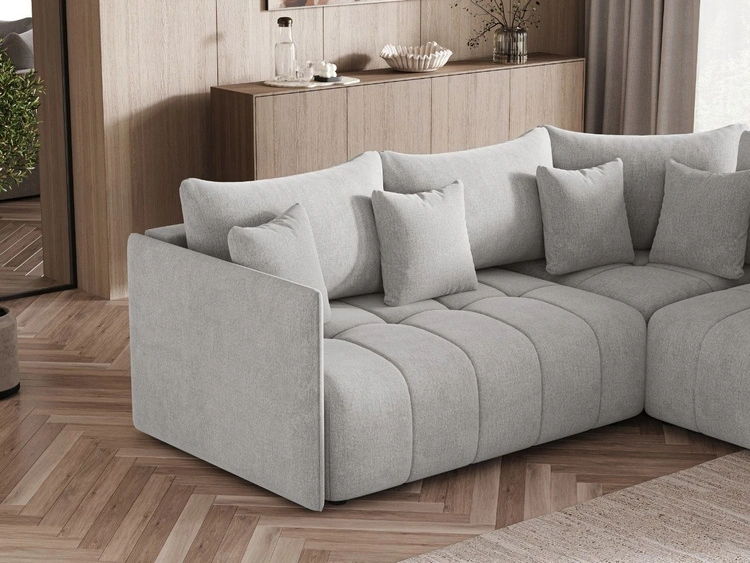 Narożnik L uniwersalny z funkcją spania i pojemnikiem Ardi L Jasny szary