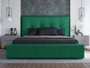 Łóżko tapicerowane z pojemnikiem i stelażem 160x200 Valencia Zielony