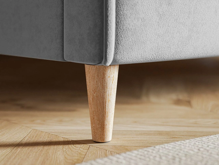 Łóżko tapicerowane ze stelażem 120x200 Grenada Jasny szary