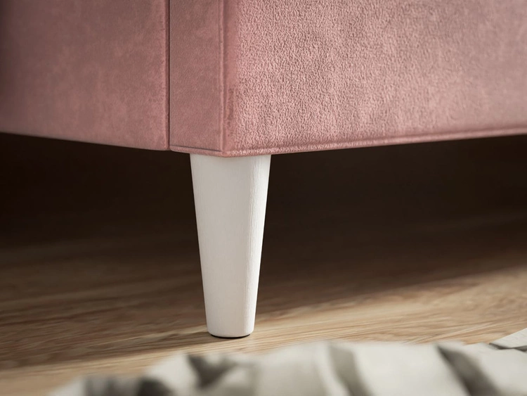 Łóżko tapicerowane ze stelażem 120x200 różowe