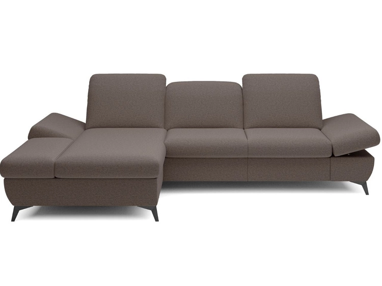 Narożnik L Lewy z funkcją spania i pojemnikiem Hannover Ciemnobrązowy