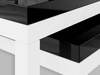 Stolik kawowy na białym stelażu Asumi Czarny Połysk 40x46