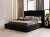 Łóżko tapicerowane z pojemnikiem i stelażem 120x200 Barbados Czarne
