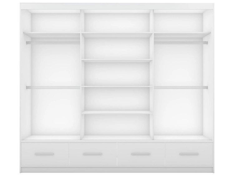 Szafa trzydrzwiowa z drzwiami przesuwnymi 250 cm Fiore Czarna