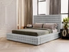 Łóżko tapicerowane z pojemnikiem i stelażem 160x200 Barbados Jasnoszare
