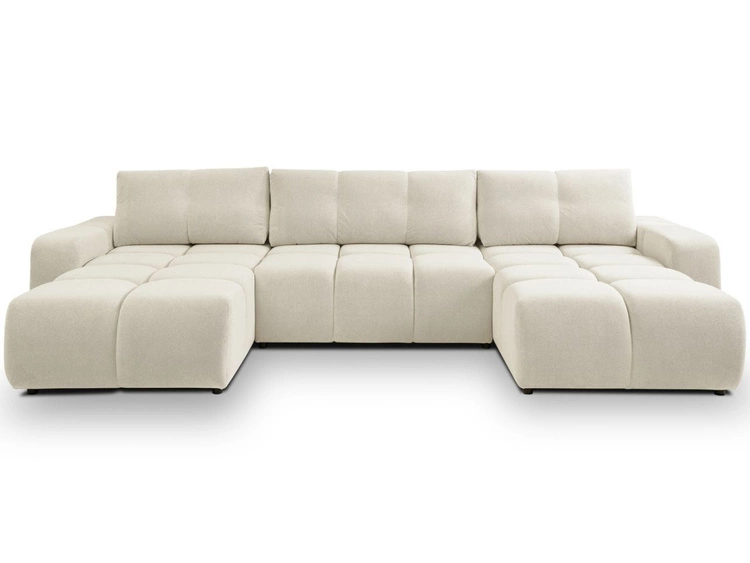 Narożnik U z funkcją spania i pojemnikiem Sile U Beżowy