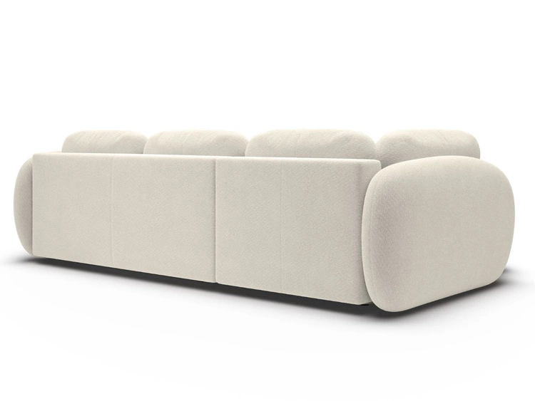 Narożnik z funkcją spania i pojemnikiem Lewy Carino Kremowy