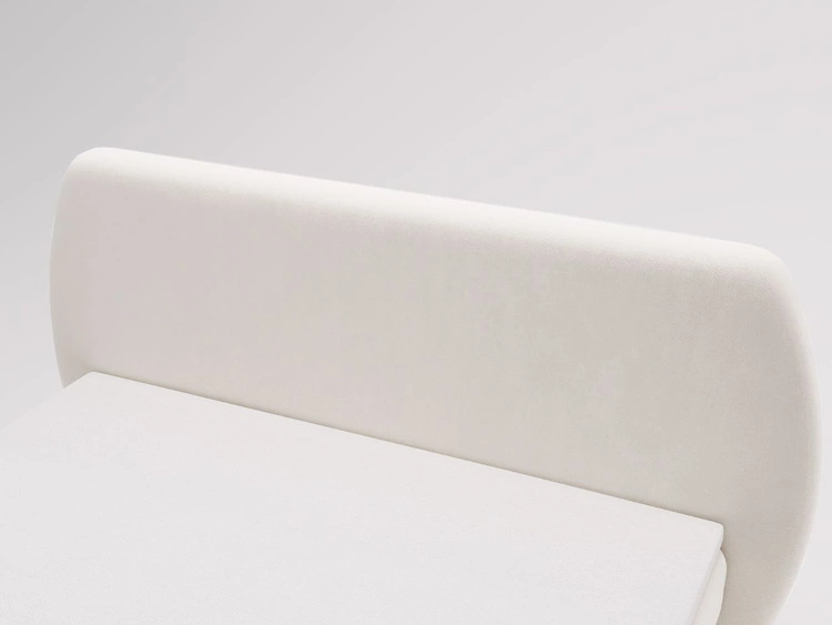 Łóżko kontynentalne z pojemnikiem na pościel 140x200 Bogota Kremowe