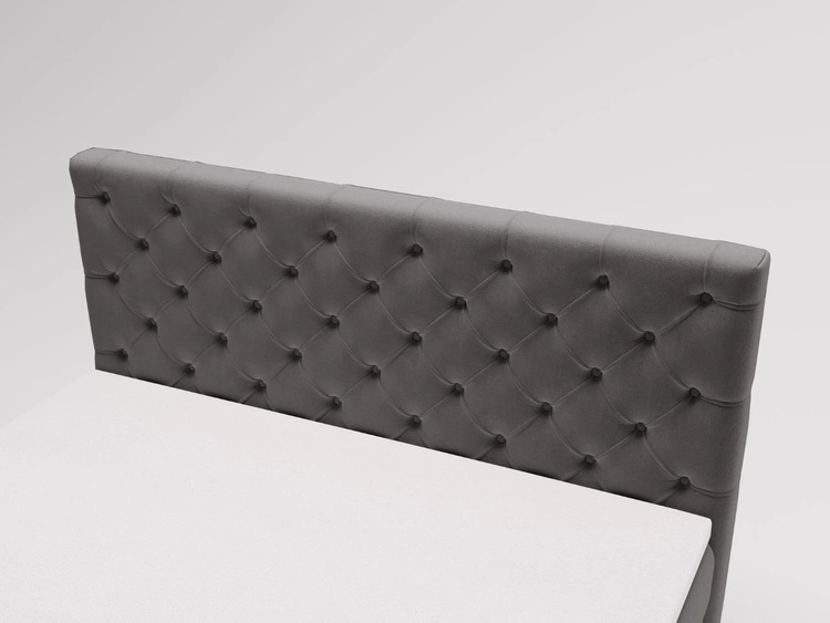 Łóżko kontynentalne z pojemnikiem na pościel 180x200 Montego Antracytowe