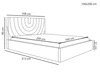 Łóżko tapicerowane z pojemnikiem i stelażem 160x200 Corti Beżowy