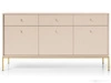 Komoda z drzwiami i szufladami na złotych nóżkach 154 cm Amor Beż piaskowy