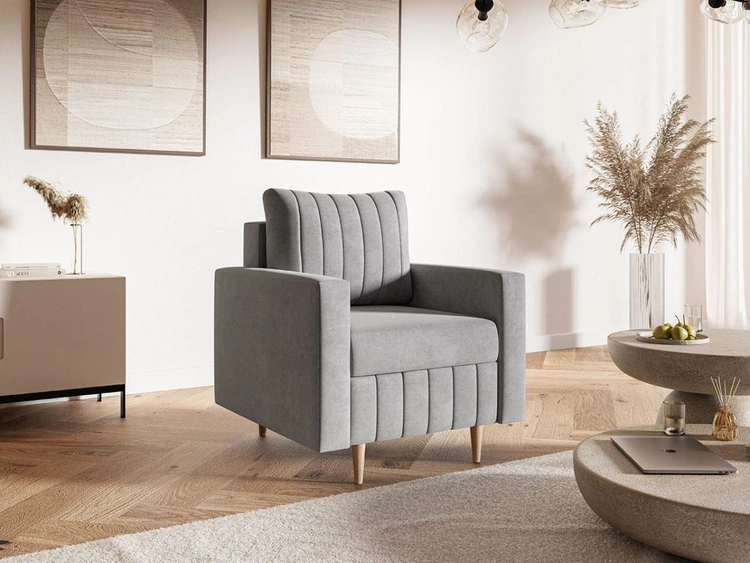Fotel do salonu Castelo szary