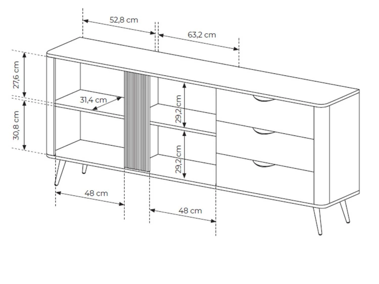 Komoda z drzwiami i szufladami Magico Dąb Dunin