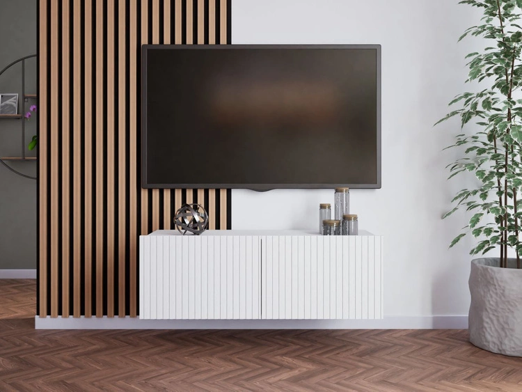 Szafka pod telewizor z drzwiczkami Kioto Biały