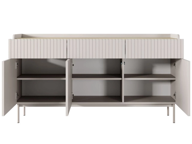 Komoda z drzwiami i szufladami Abios Beżowy, Dąb Scandi