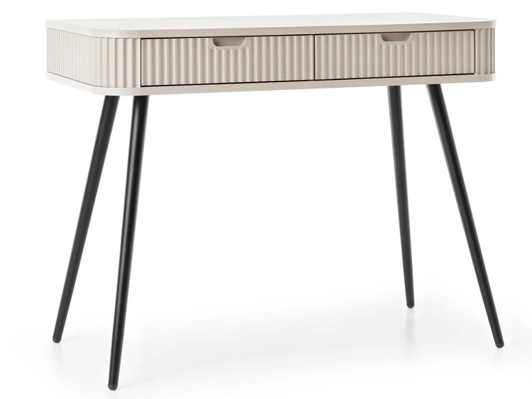 Toaletka z czarnymi metalowymi nogami Viva Beżowa