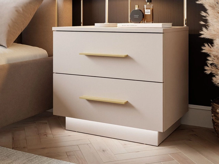 Stolik nocny z dwoma szufladami Nuveo Kaszmir