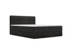 Łóżko kontynentalne z pojemnikami na pościel 180x200 Forte Czarne