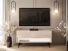Szafka RTV 90 cm do salonu z oświetleniem LED i czarnymi nóżkami Aurelie Kaszmir połysk