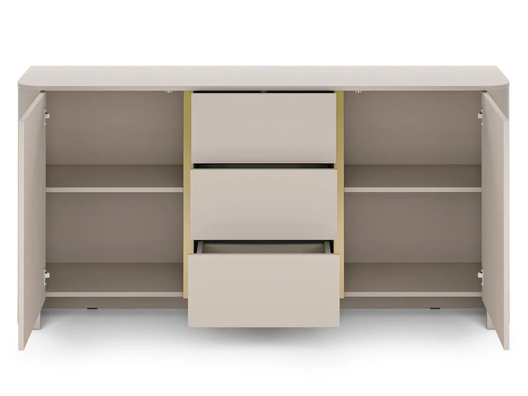 Zestaw mebli do salonu ze złotą listwą dekoracyjną Brillo Kaszmir