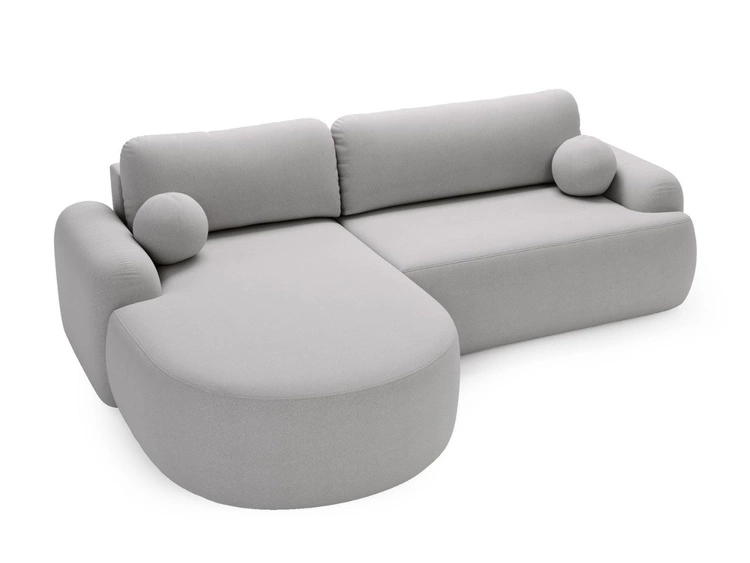 Narożnik L Lewy z funkcją spania i pojemnikiem Aurio Szary