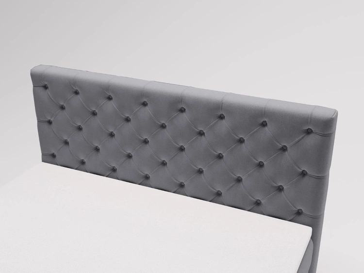 Łóżko kontynentalne z pojemnikiem na pościel 120x200 Montego Szare