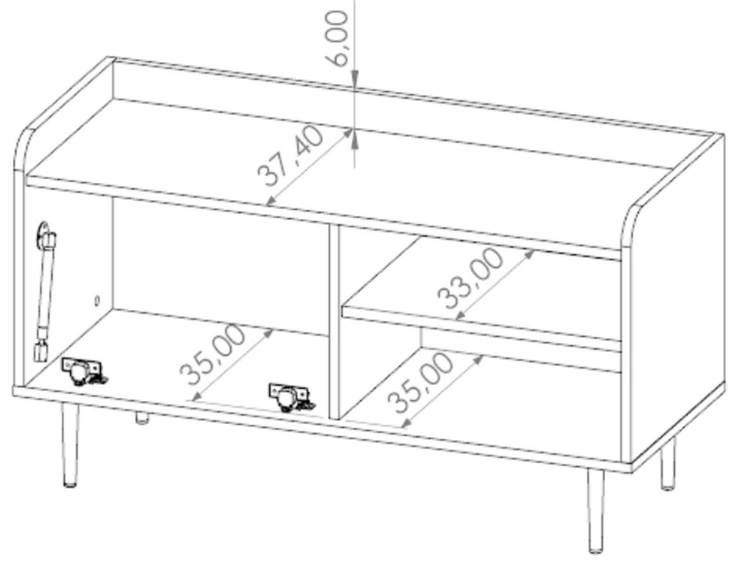 Zestaw mebli do salonu Vasa Brązowy