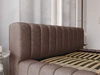 Łóżko tapicerowane z pojemnikiem na pościel i stelażem 160x200 Italia Brązowe
