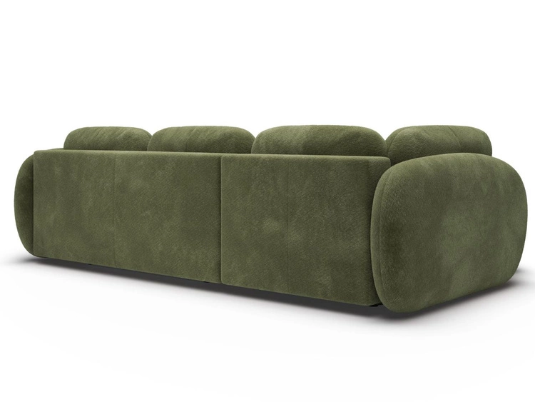 Narożnik z funkcją spania i pojemnikiem Lewy Carino Zielony